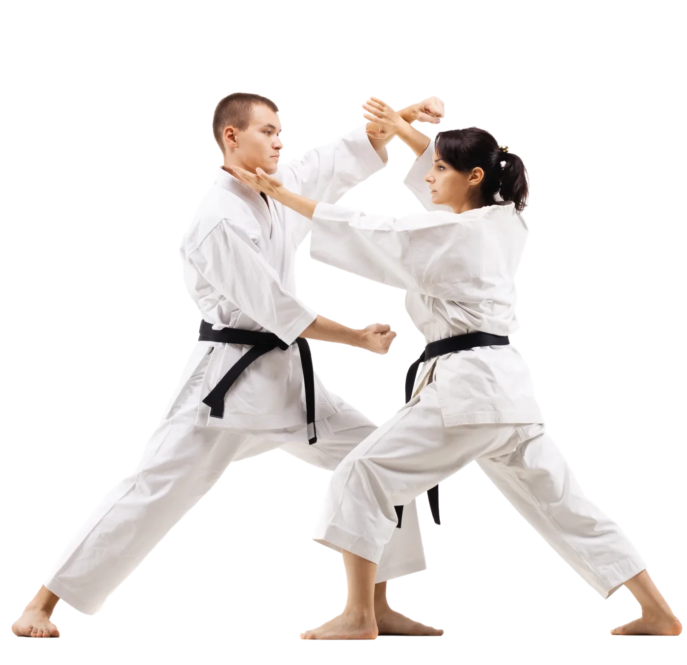 Zwei Karateka beim Partnertraining